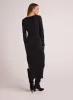 Long Sleeve Maxi Sweater Dress - Black with  Metallic sold by Bella Dahl
