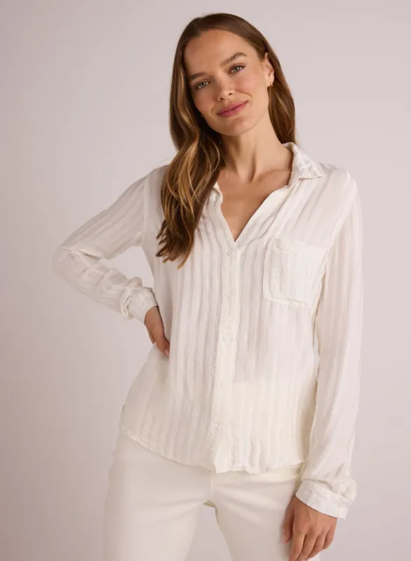 Pocket Button Down - Winter White sold by Bella Dahl