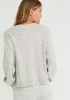 Cashmere Henley Sweater - Light Grey Speckle sold by Bella Dahl