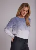Cable Crew Neck Sweater - Winter Sky Ombre sold by Bella Dahl