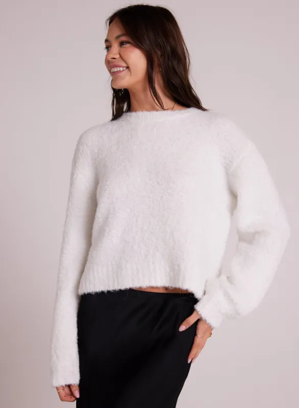 Long Sleeve Crew Sweater - Winter White sold by Bella Dahl