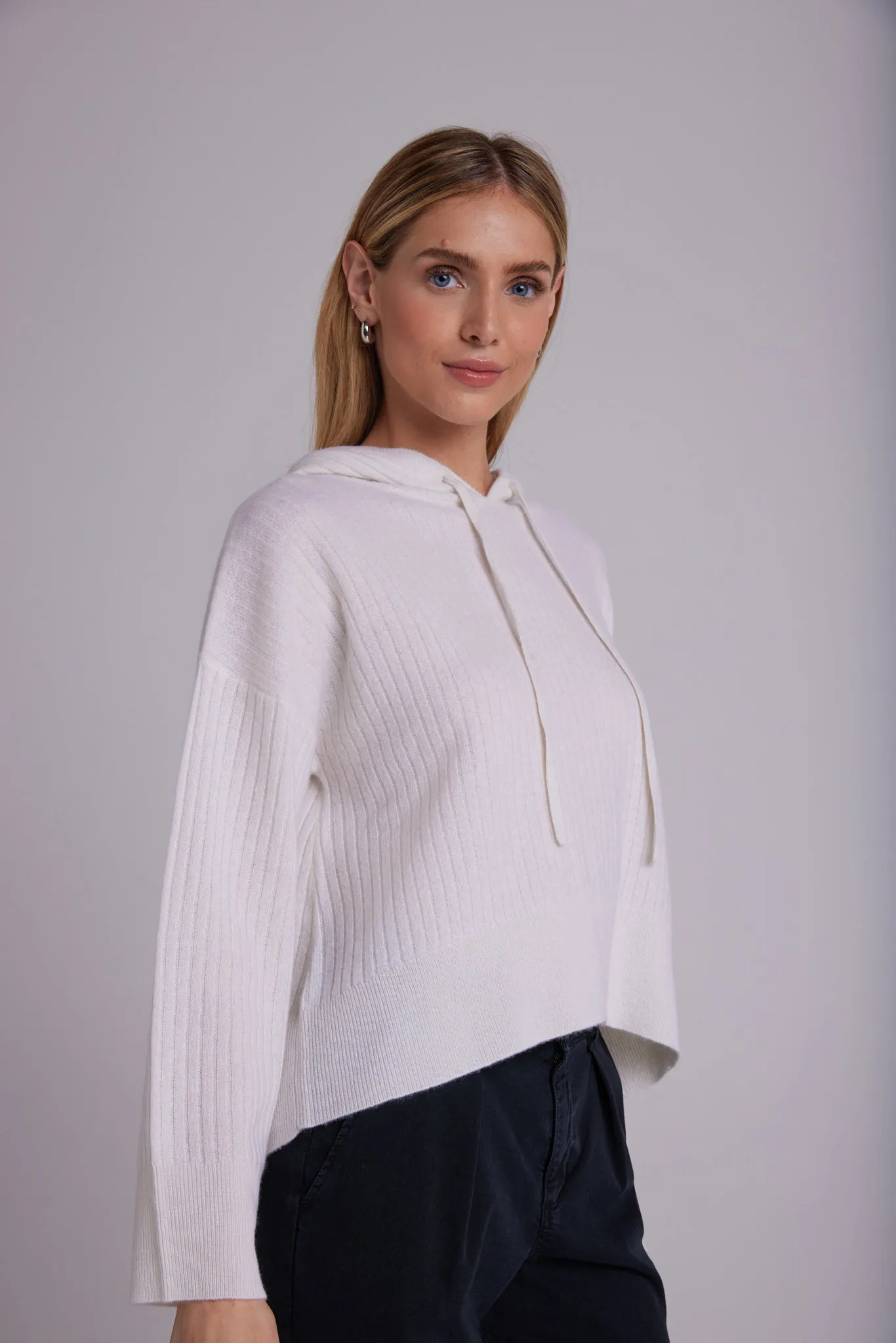 Cashmere Sweater Hoodie - Winter White sold by Bella Dahl product image thumbnail 3