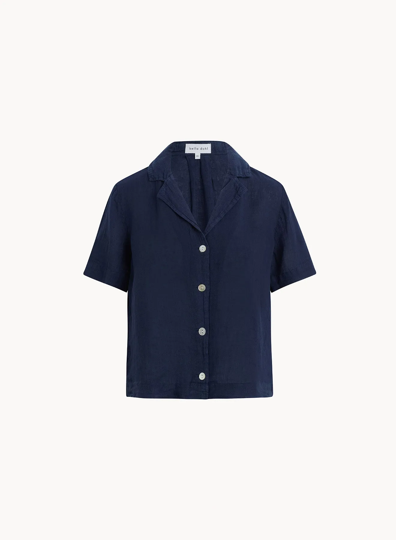 Short Sleeve Flowy Button Down - Brazilian Navy sold by Bella Dahl