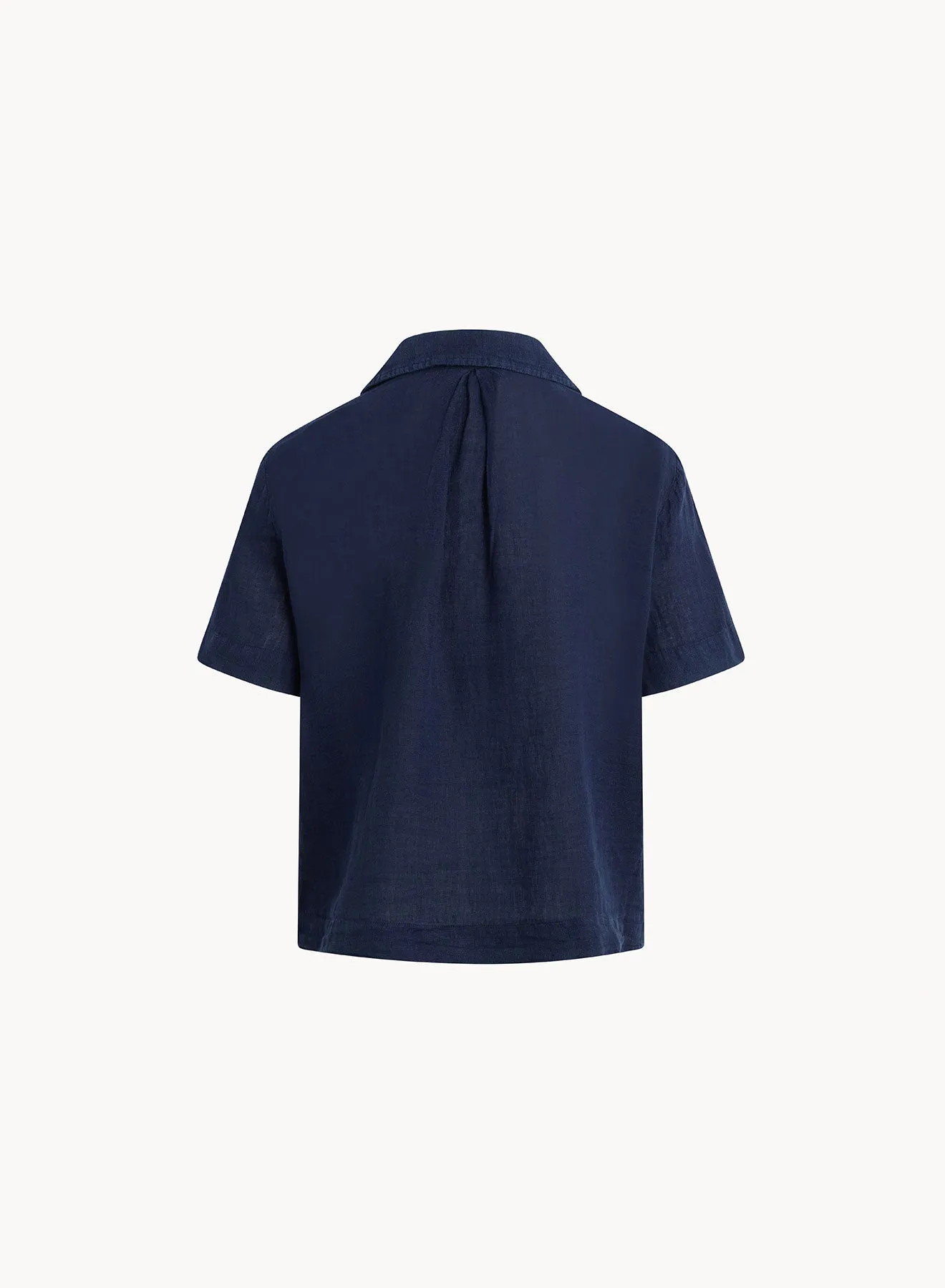 Short Sleeve Flowy Button Down - Brazilian Navy sold by Bella Dahl product image thumbnail 2