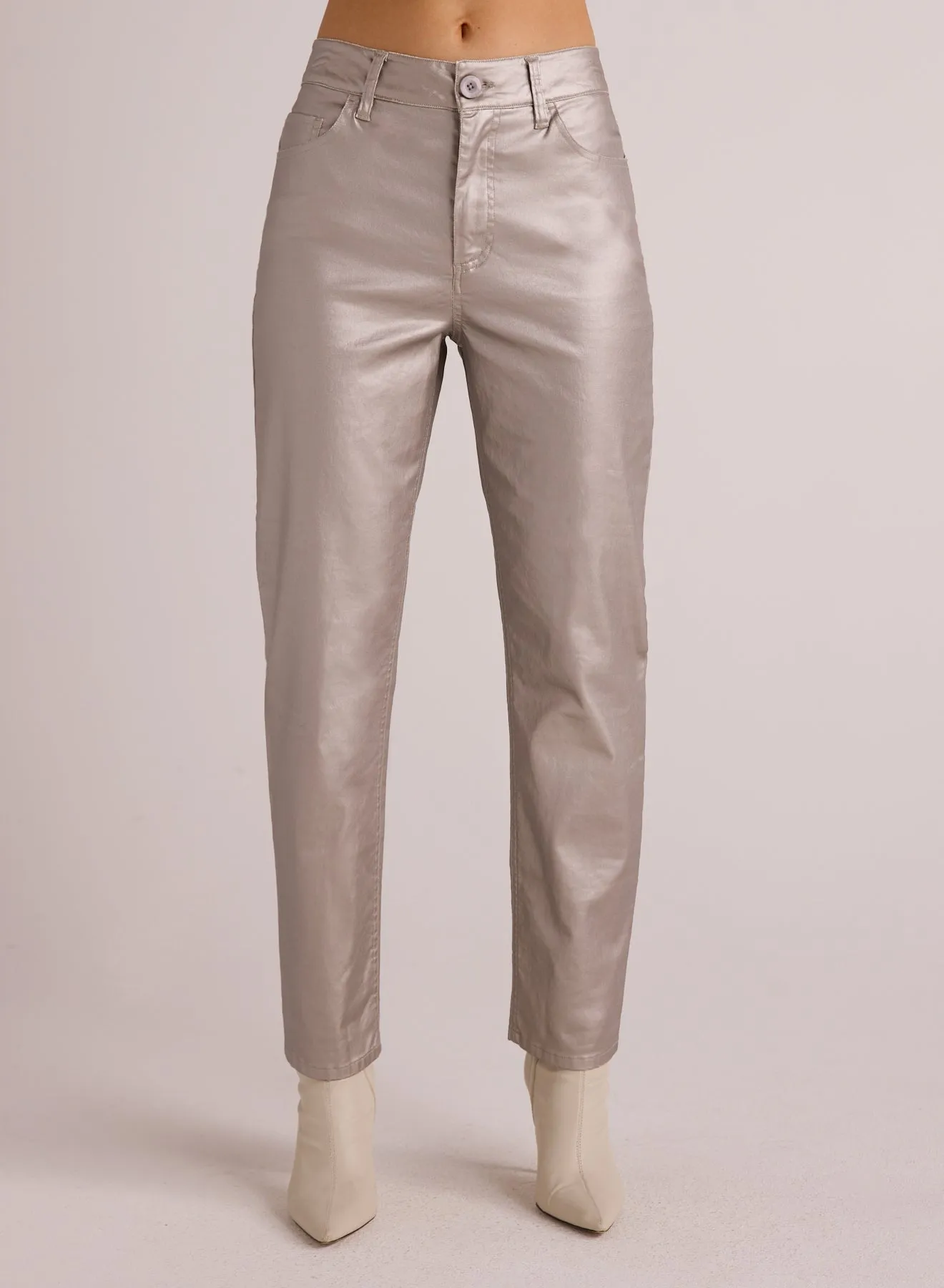 Lennon Straight Leg Jean - Silver Metallic sold by Bella Dahl product image thumbnail 2