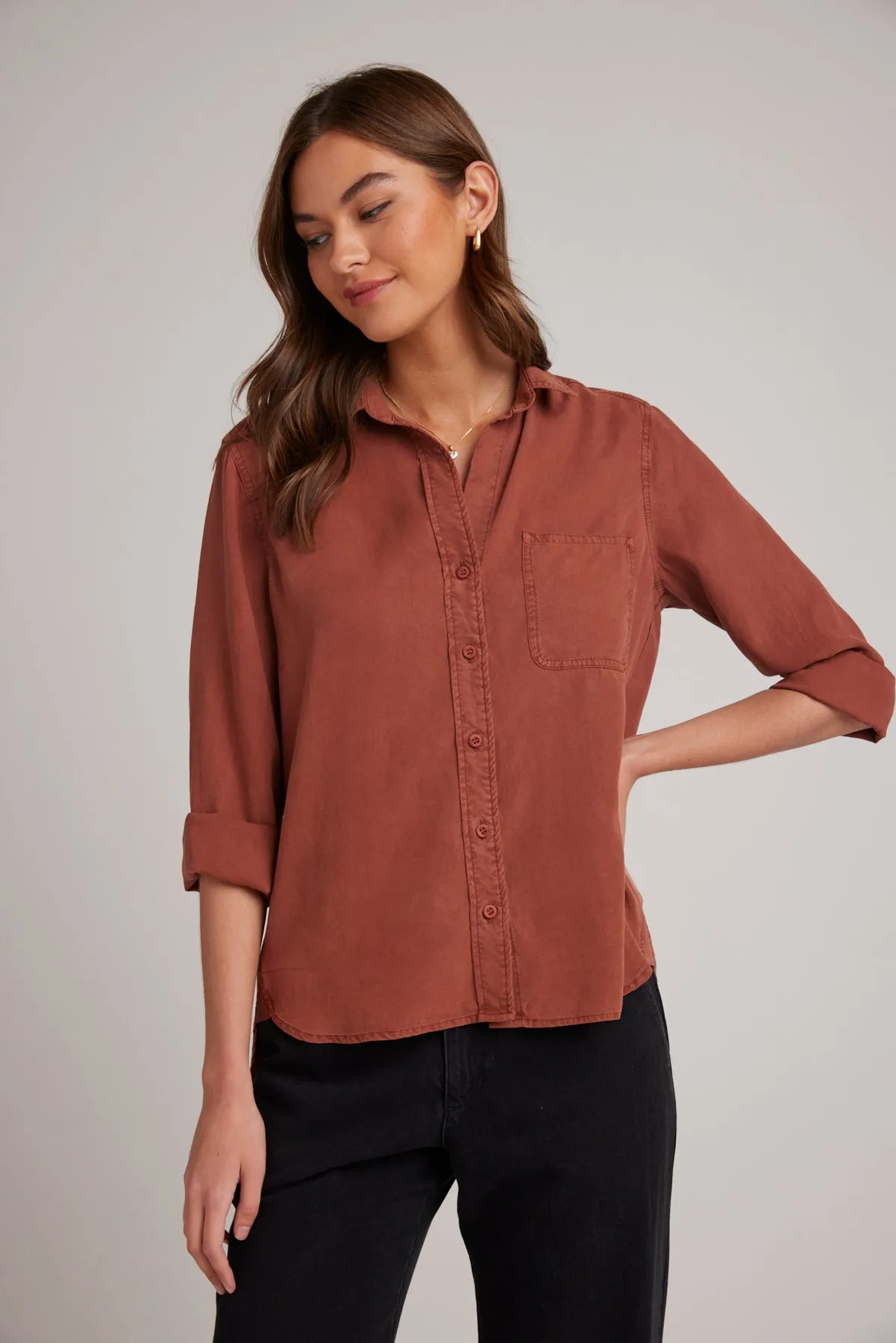 Shirt Tail Button Down - Autumn Amber sold by Bella Dahl