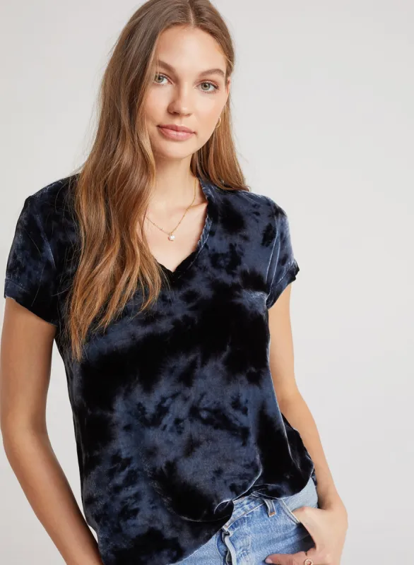 Velvet V-Neck Tee -  Black Crystal sold by Bella Dahl