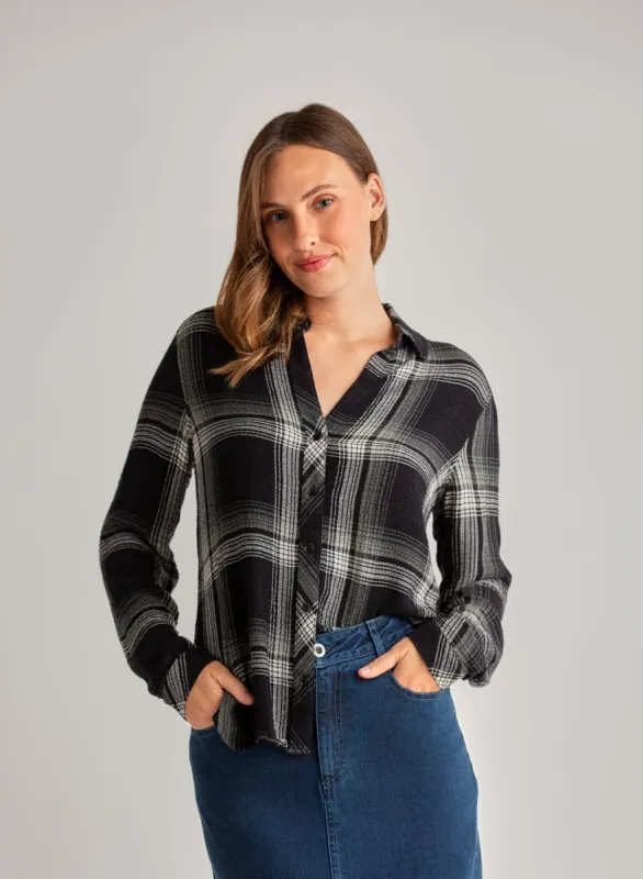 Long Sleeve Button Down - Vintage Ivy Plaid sold by Bella Dahl