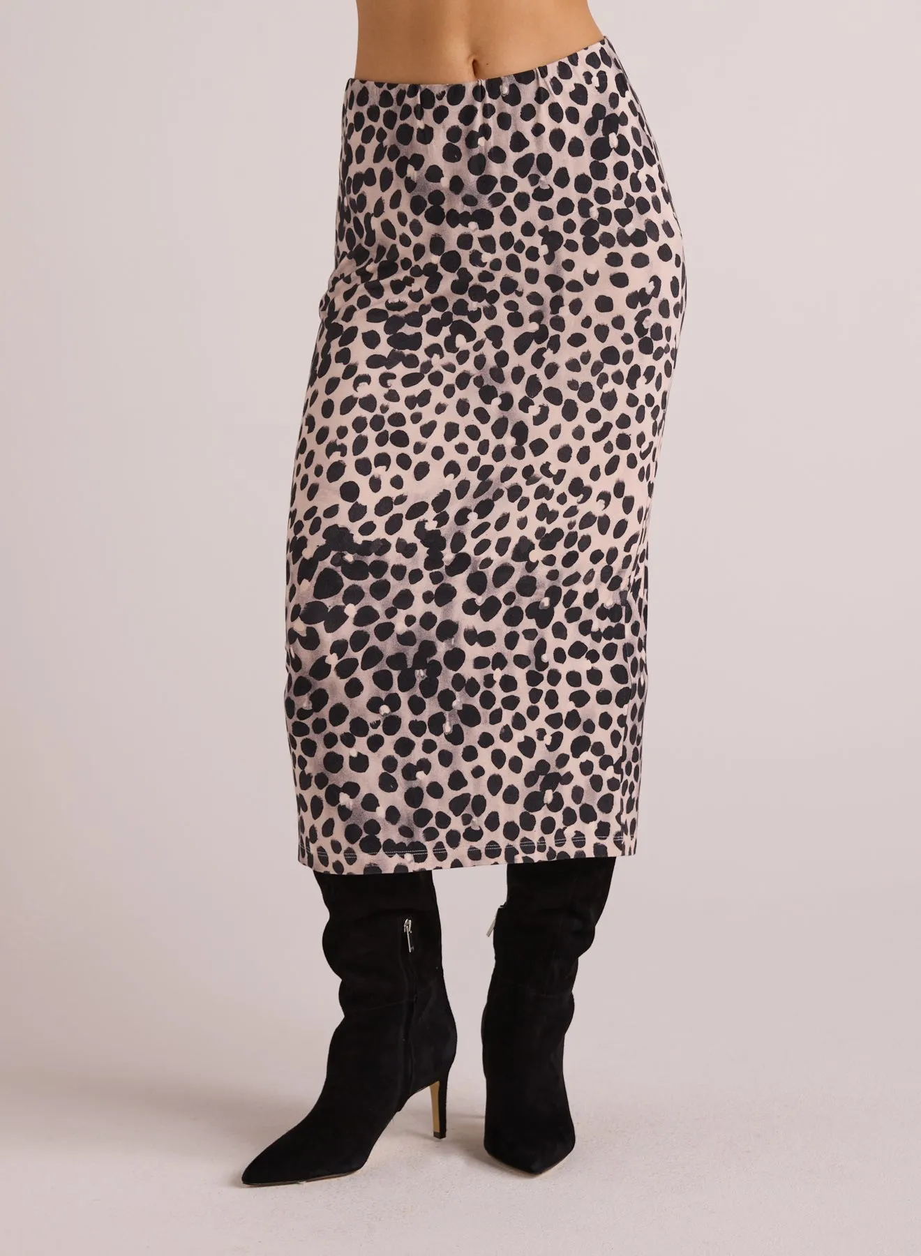 Clean Waist Straight Skirt - Winter Spots Print sold by Bella Dahl product image thumbnail 2