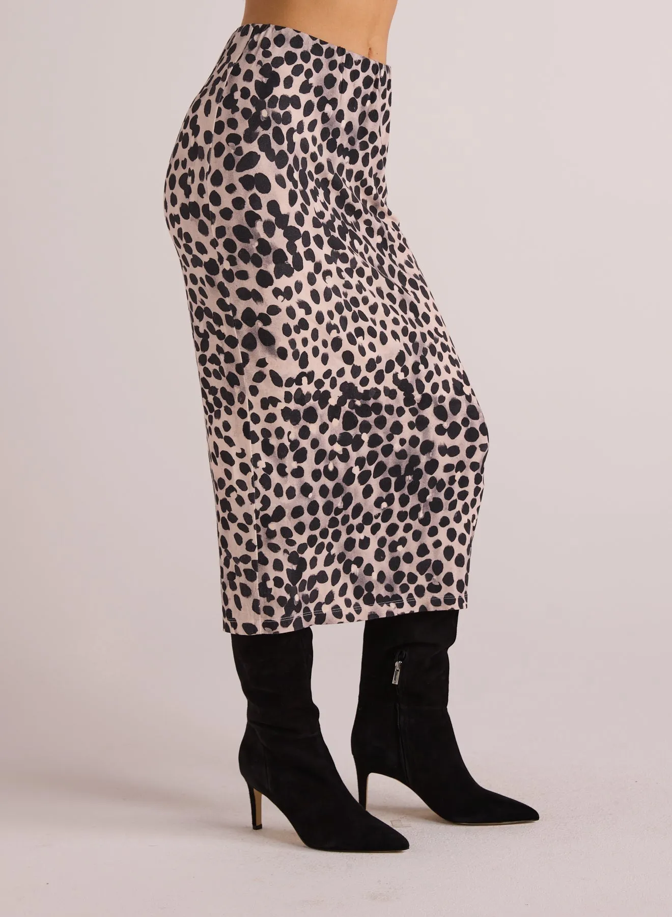 Clean Waist Straight Skirt - Winter Spots Print sold by Bella Dahl product image thumbnail 4