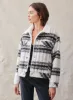 Sherpa Lined Trucker Jacket - White + Black Plaid sold by Bella Dahl