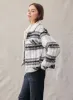 Sherpa Lined Trucker Jacket - White + Black Plaid sold by Bella Dahl