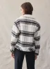 Sherpa Lined Trucker Jacket - White + Black Plaid sold by Bella Dahl