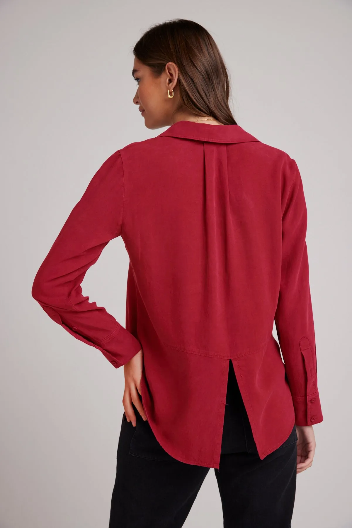 Split Back Button Down - Ruby Red sold by Bella Dahl product image thumbnail 3