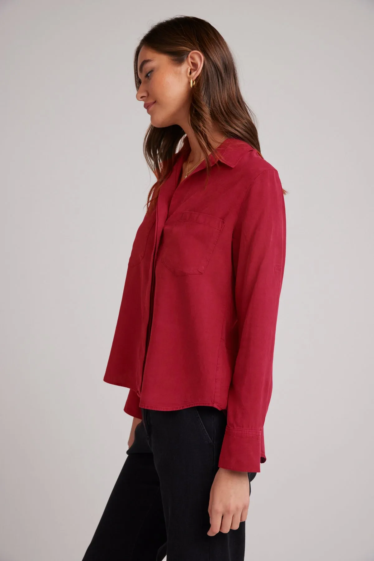 Split Back Button Down - Ruby Red sold by Bella Dahl product image thumbnail 2