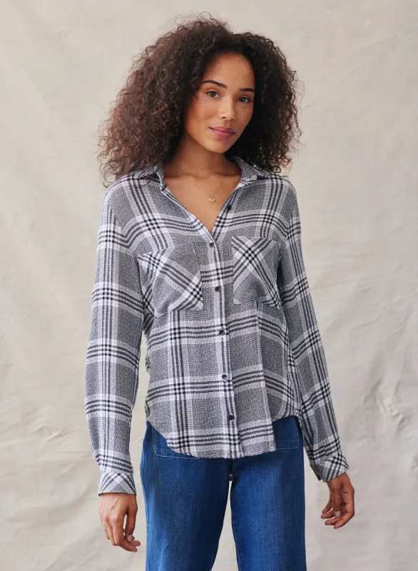 Two Pocket Shirt - Houndstooth Plaid made by Bella Dahl