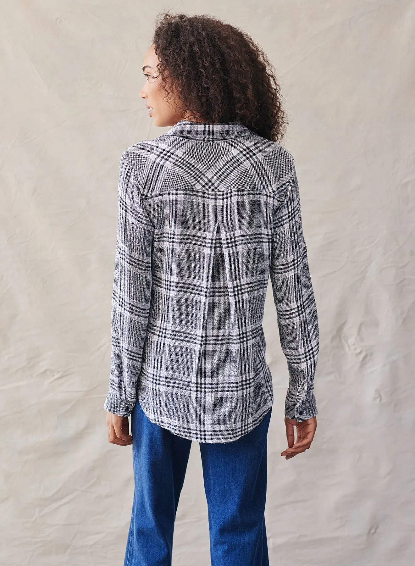 Two Pocket Shirt - Houndstooth Plaid sold by Bella Dahl product image thumbnail 2