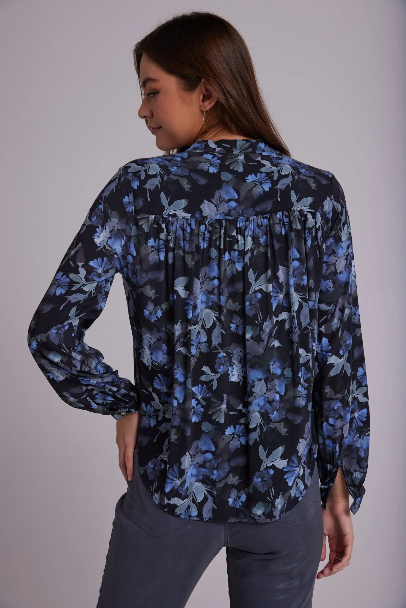 Shirred Shoulder Shirt - Floral Frosted Print sold by Bella Dahl product image thumbnail 2
