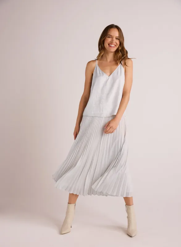 Hand Pleated Midi Skirt - Metallic Opal sold by Bella Dahl