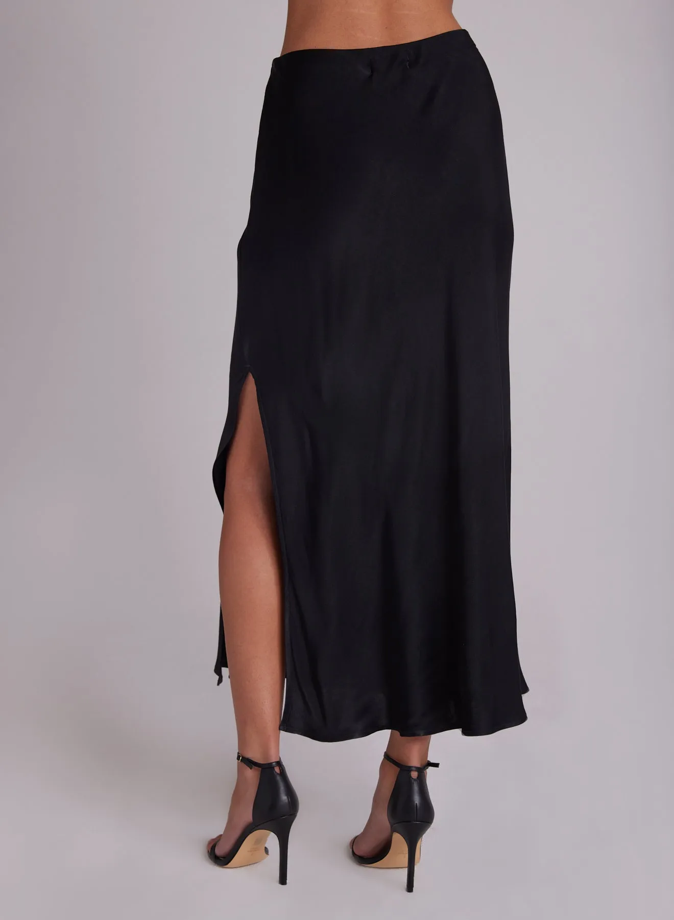 Satin Side Slit Maxi Skirt - Black sold by Bella Dahl product image thumbnail 2