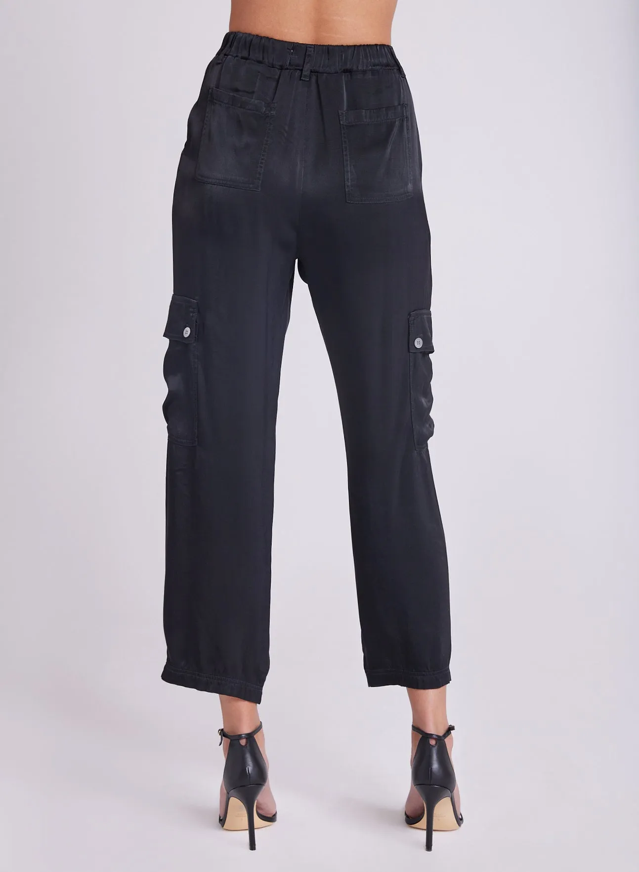 Satin Cargo Trousers - Black sold by Bella Dahl product image thumbnail 2