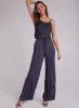 Satin Pleated Wide Leg Pant - Odyssey Grey sold by Bella Dahl