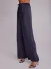 Satin Pleated Wide Leg Pant - Odyssey Grey sold by Bella Dahl