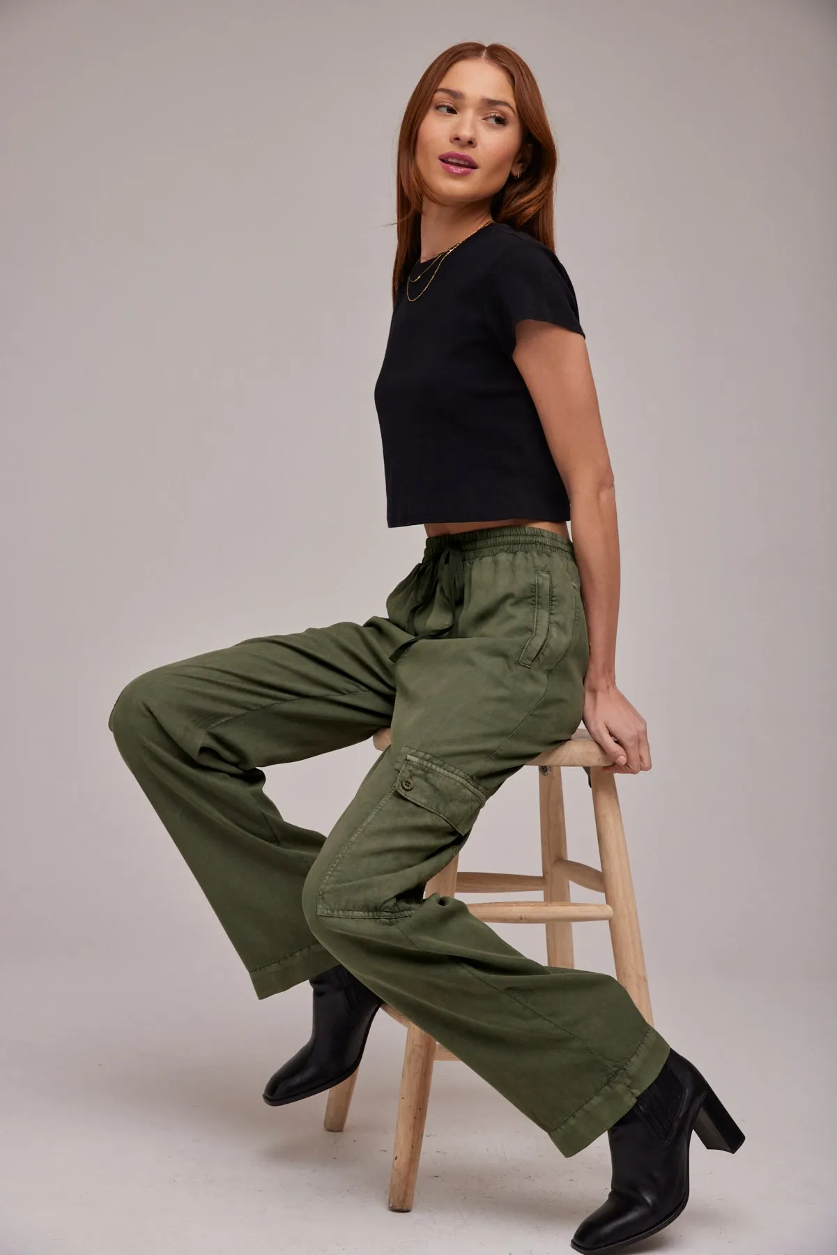 Cargo Pant - Herb Green sold by Bella Dahl