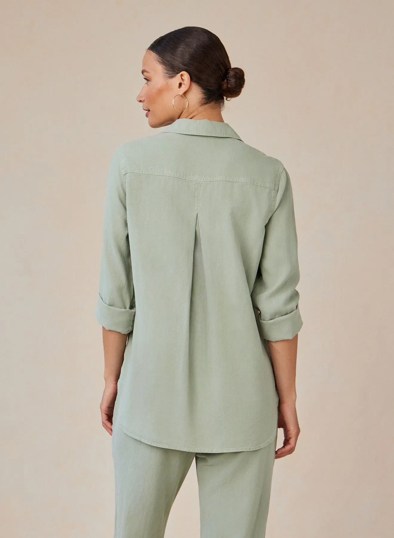 Shirt Tail Button Down - Olive Grove sold by Bella Dahl product image thumbnail 2