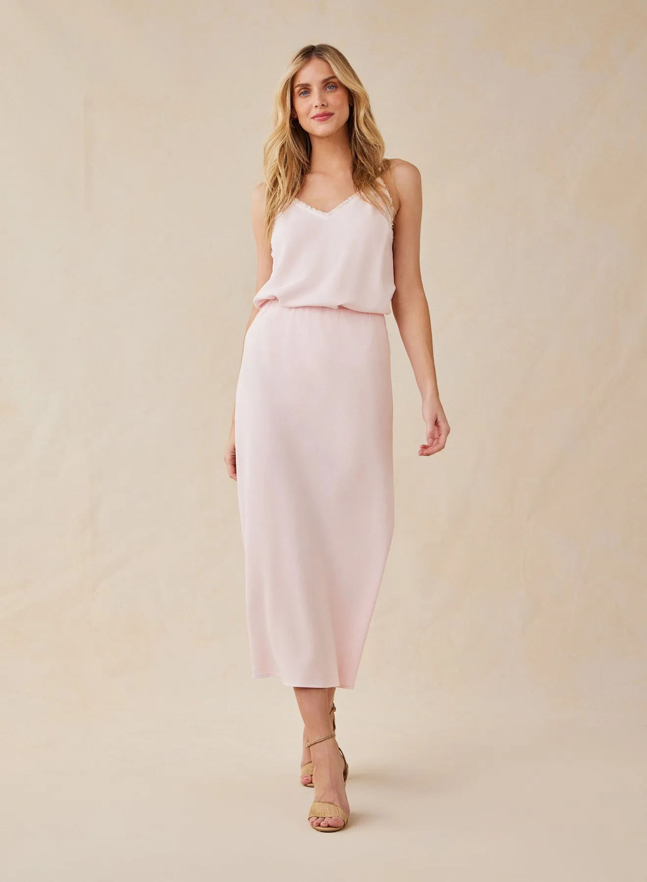 Bias Midi Skirt - Petal Pink sold by Bella Dahl
