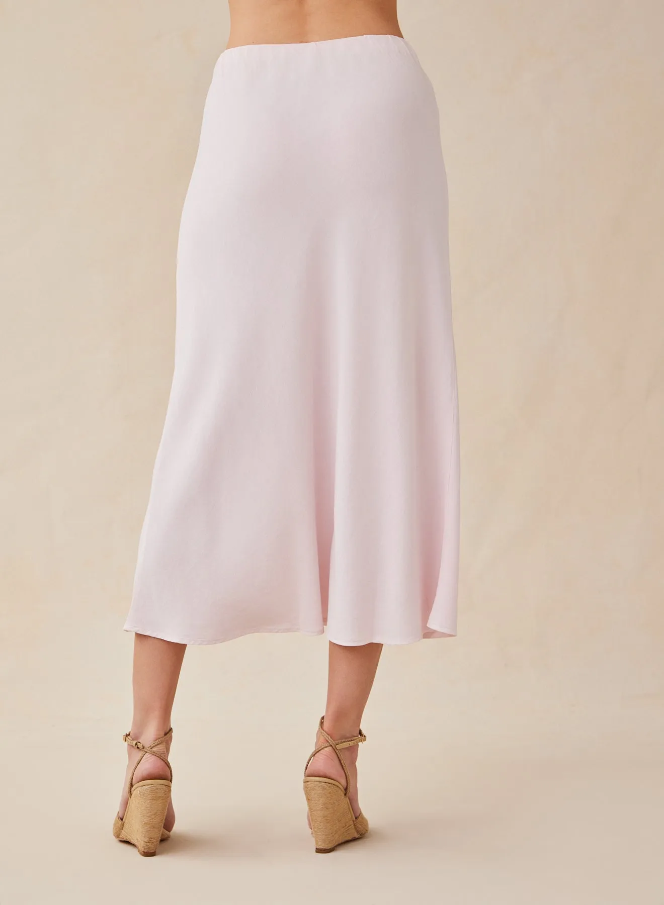 Bias Midi Skirt - Petal Pink sold by Bella Dahl product image thumbnail 3