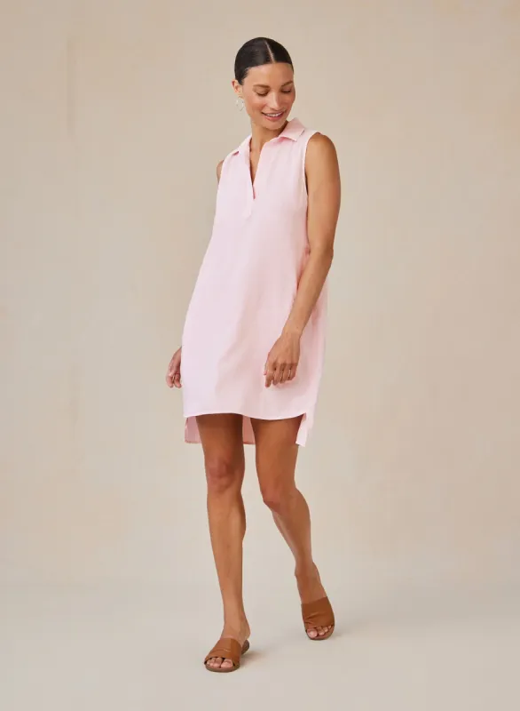 Sleeveless A Line Dress - Petal Pink sold by Bella Dahl