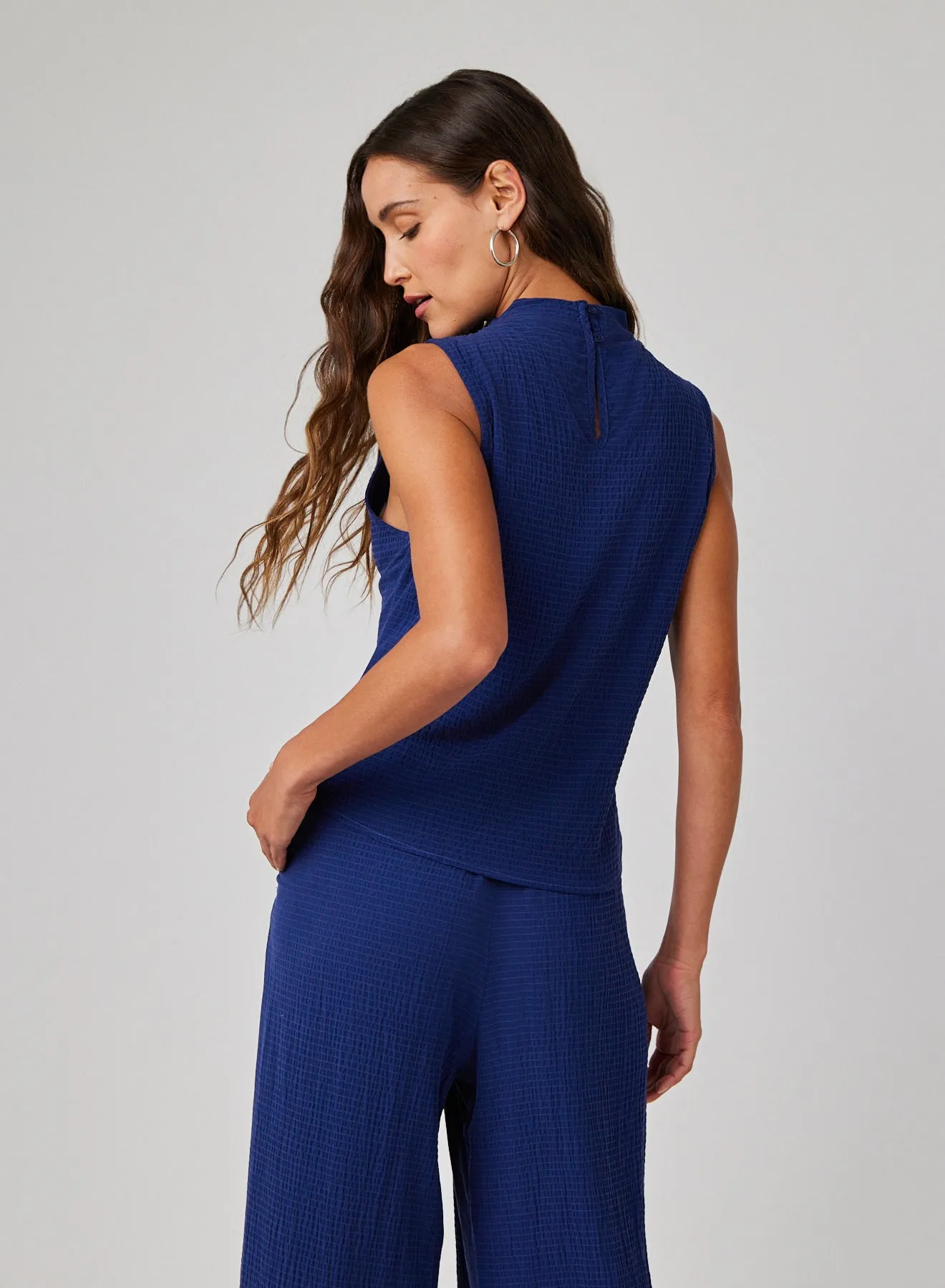 Mock Neck Top - Navy Coast sold by Bella Dahl product image thumbnail 3