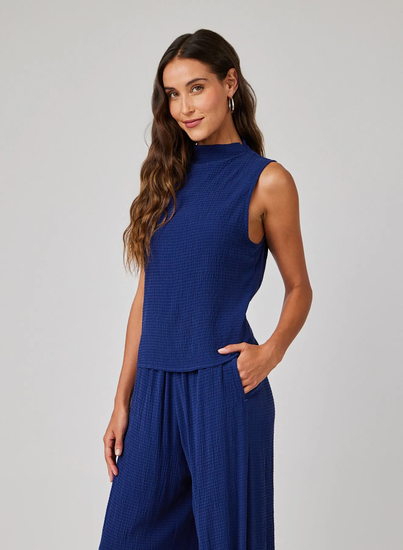 Mock Neck Top - Navy Coast sold by Bella Dahl product image thumbnail 4