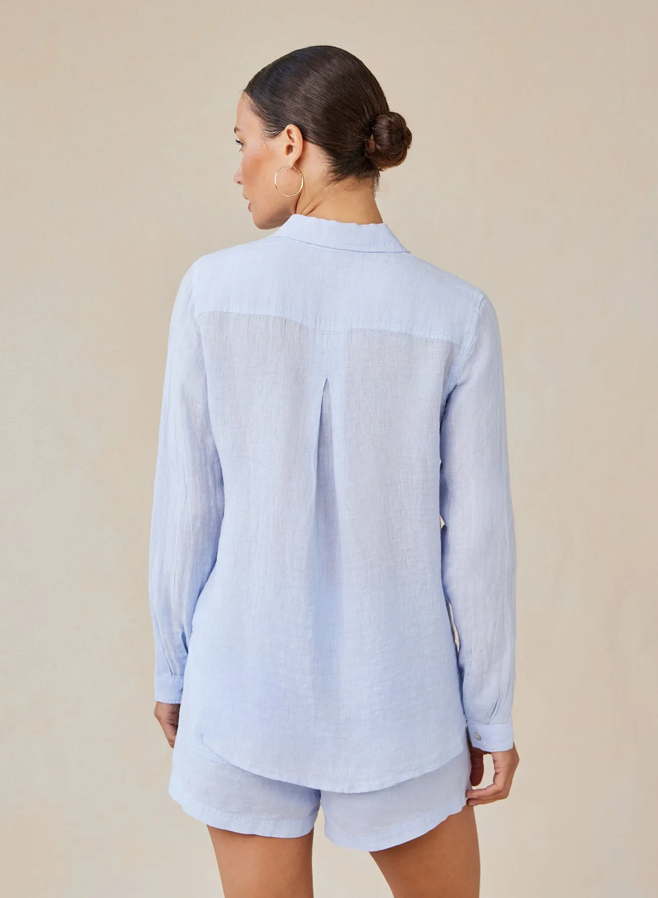 Linen Pocket Button Down - Perennial Blue sold by Bella Dahl product image thumbnail 2