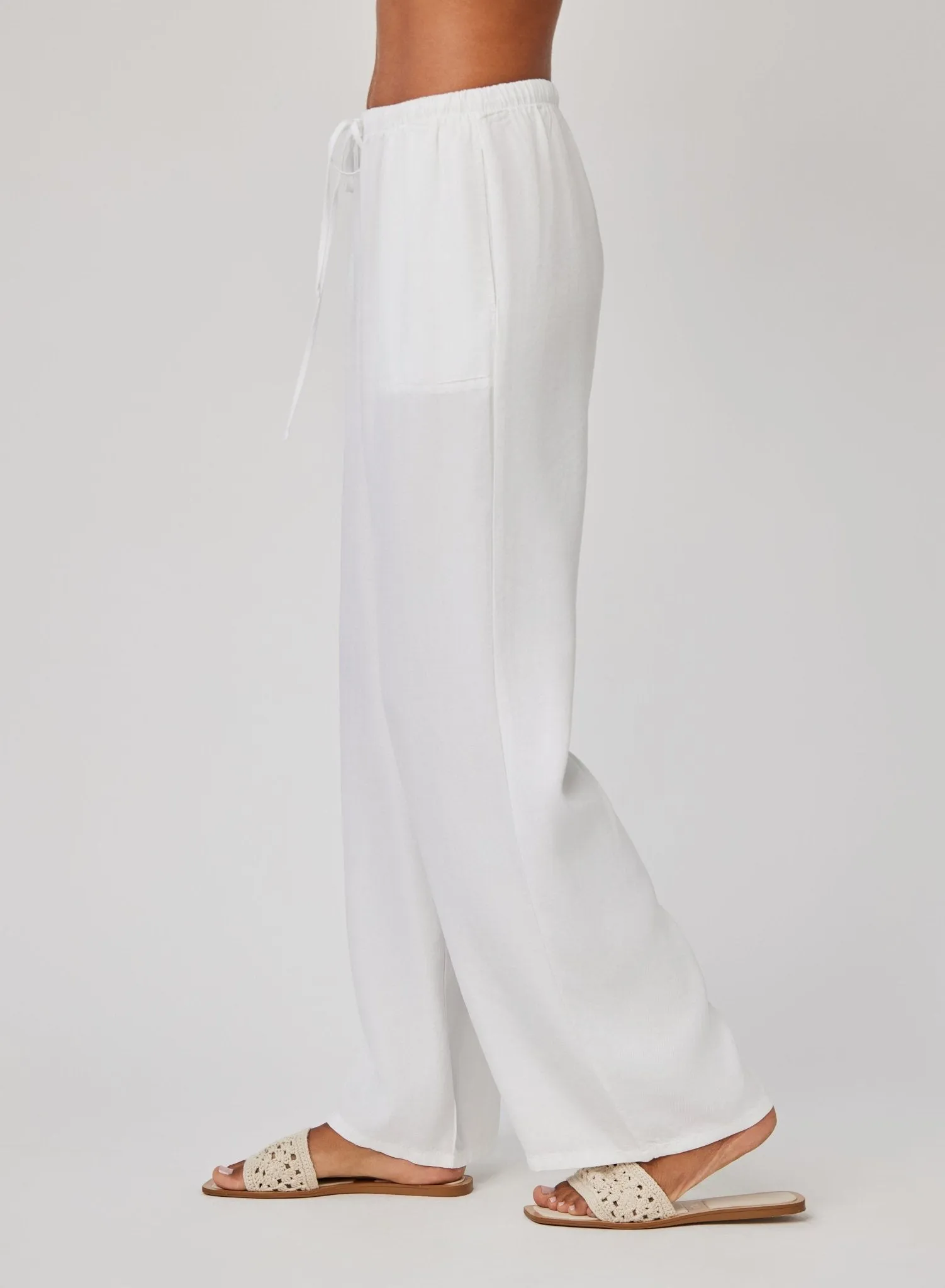 Kylie Wide Leg with Drawstring - White sold by Bella Dahl product image thumbnail 4