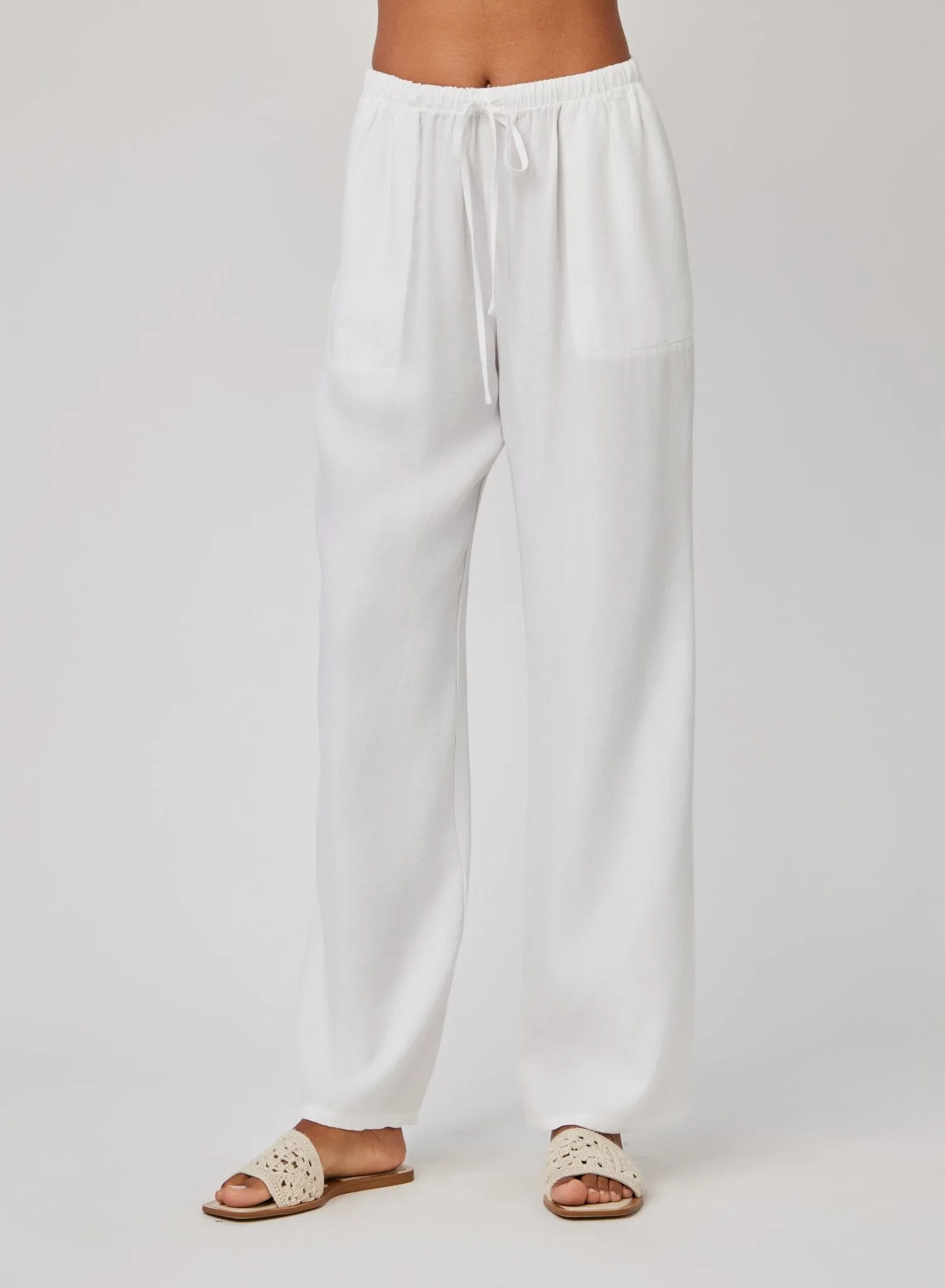 Kylie Wide Leg with Drawstring - White sold by Bella Dahl product image thumbnail 2