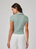 Collared Crop Top - Clean Sage sold by Bella Dahl