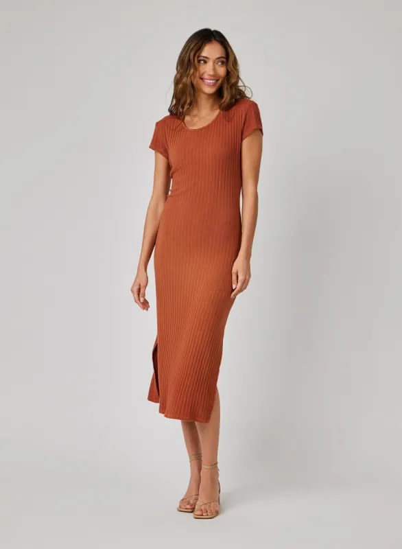 Tee Shirt Midi Dress - Spring Brown sold by Bella Dahl