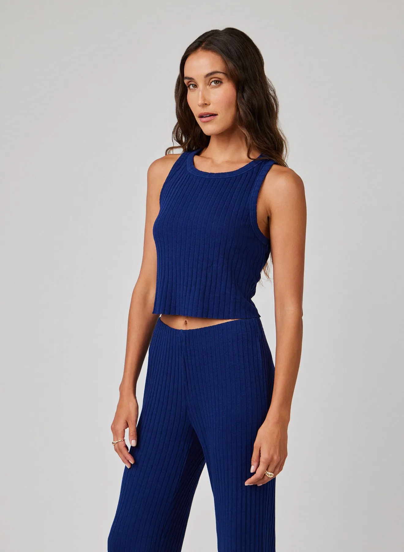 Raw Edge Tank - Navy Coast sold by Bella Dahl product image thumbnail 3