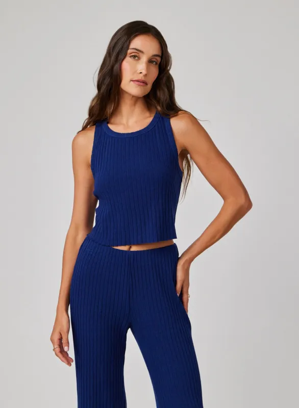 Raw Edge Tank - Navy Coast sold by Bella Dahl