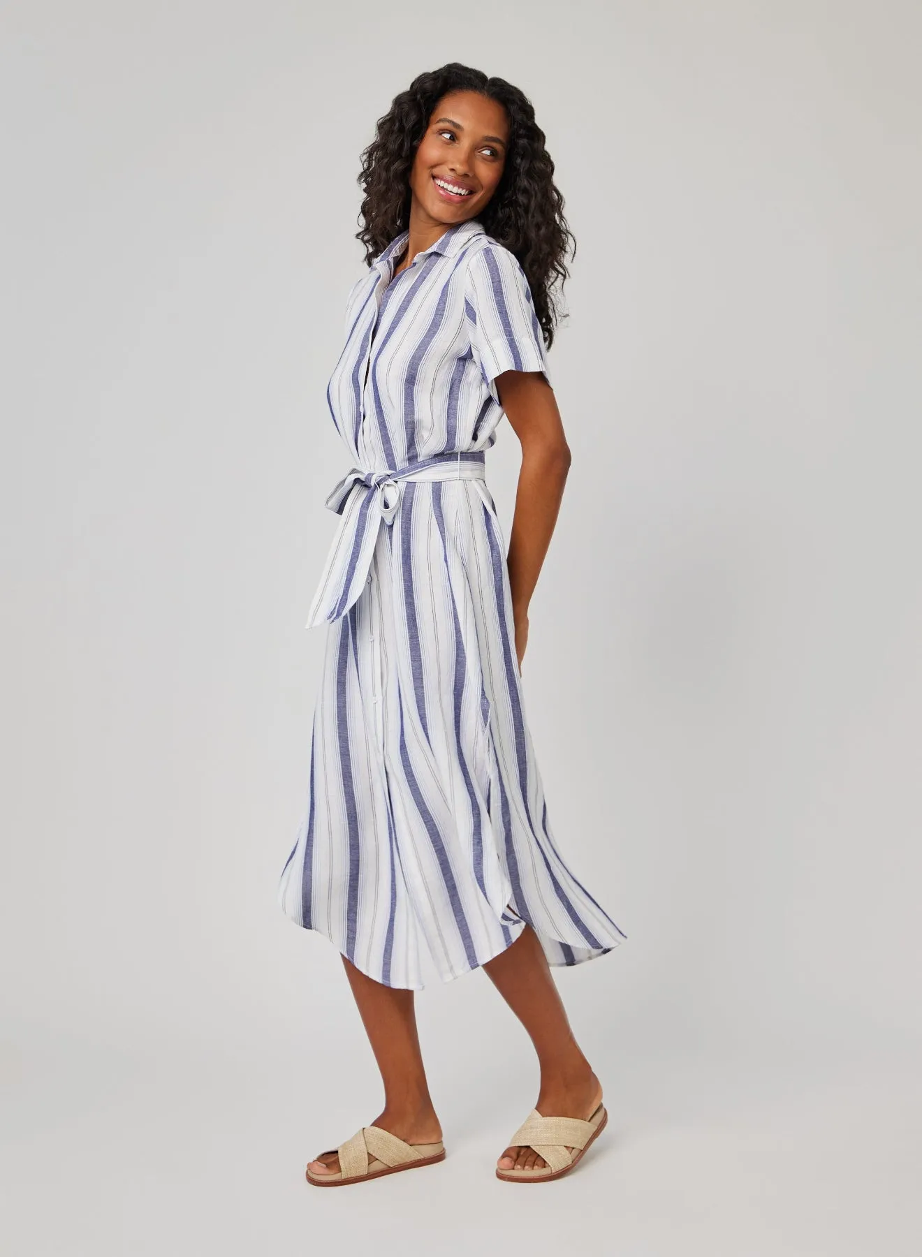 Rounded Hem Maxi Skirt Dress - Coastal Ombre Stripe sold by Bella Dahl product image thumbnail 2