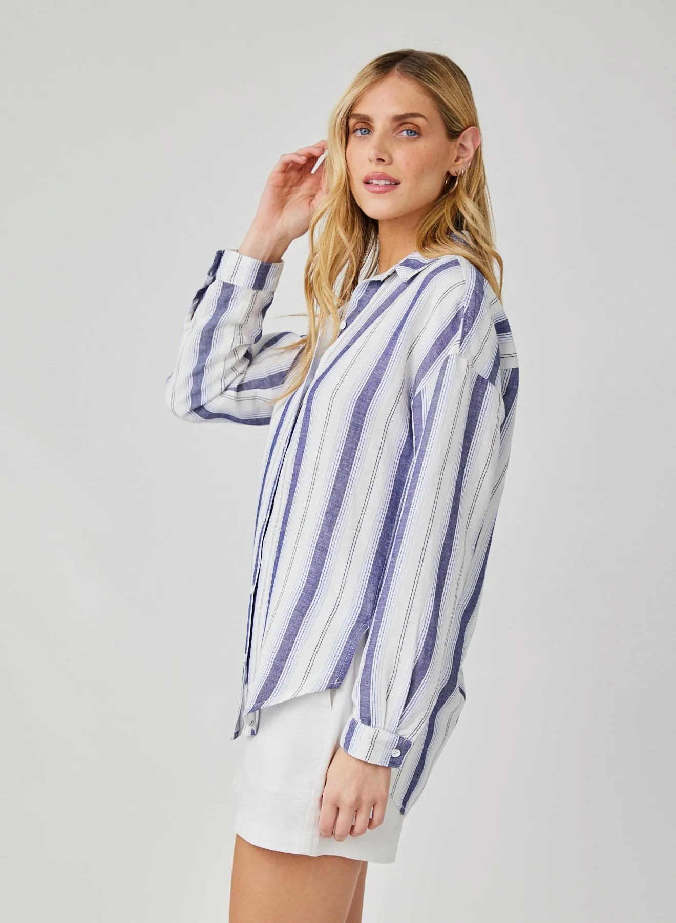 Long Sleeve Button Down - Coastal Ombre Stripe sold by Bella Dahl product image thumbnail 3