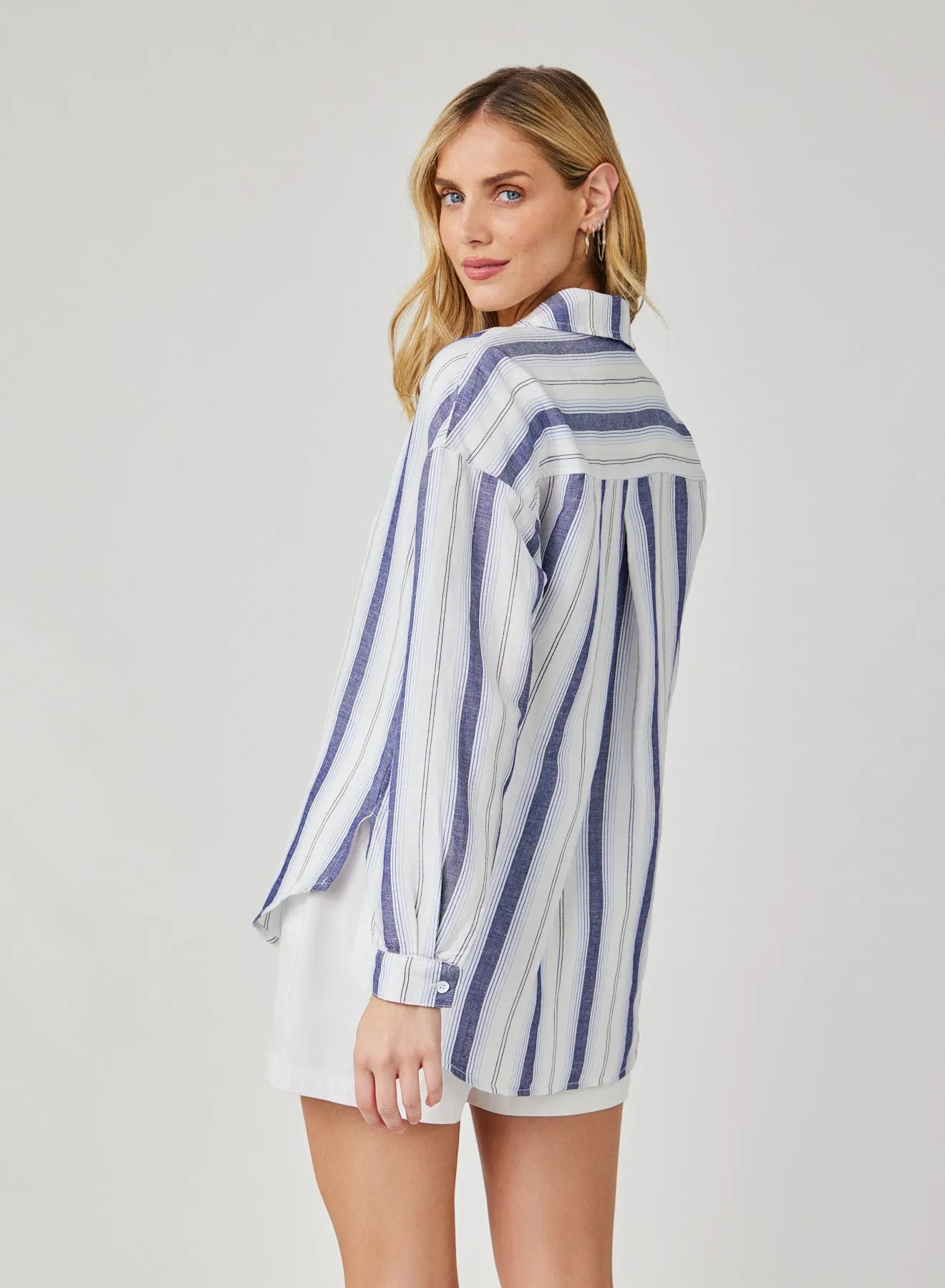 Long Sleeve Button Down - Coastal Ombre Stripe sold by Bella Dahl product image thumbnail 2