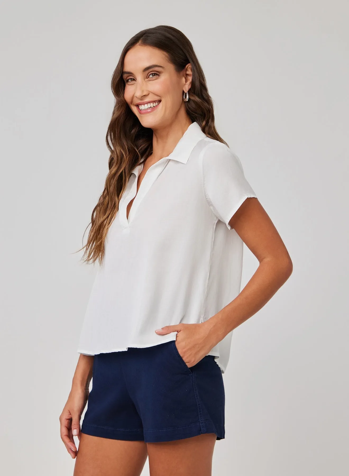 Short Sleeve Pullover - White sold by Bella Dahl product image thumbnail 3