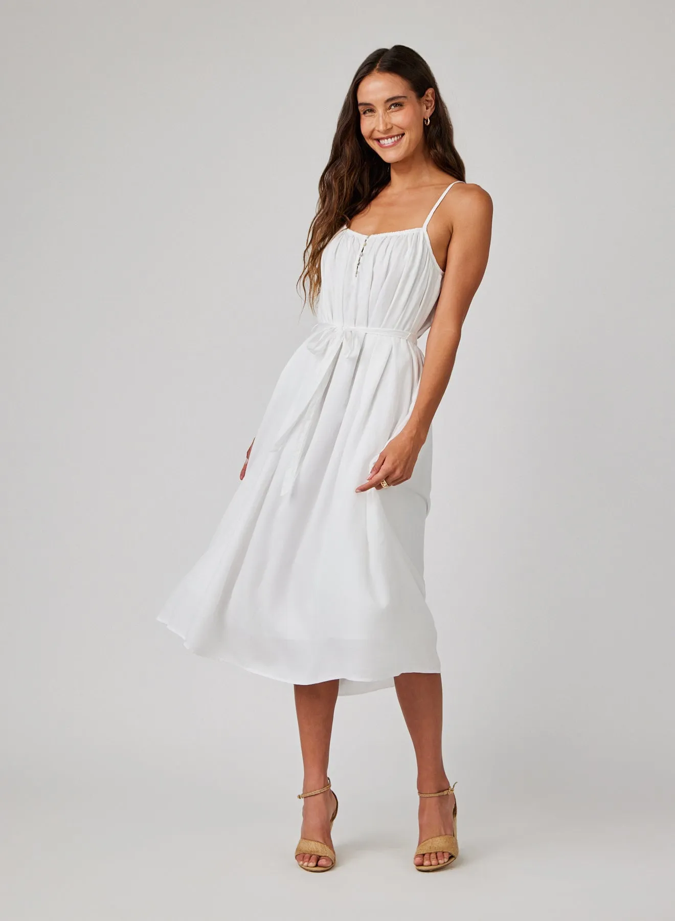 Flowy Cami Maxi Dress - White sold by Bella Dahl