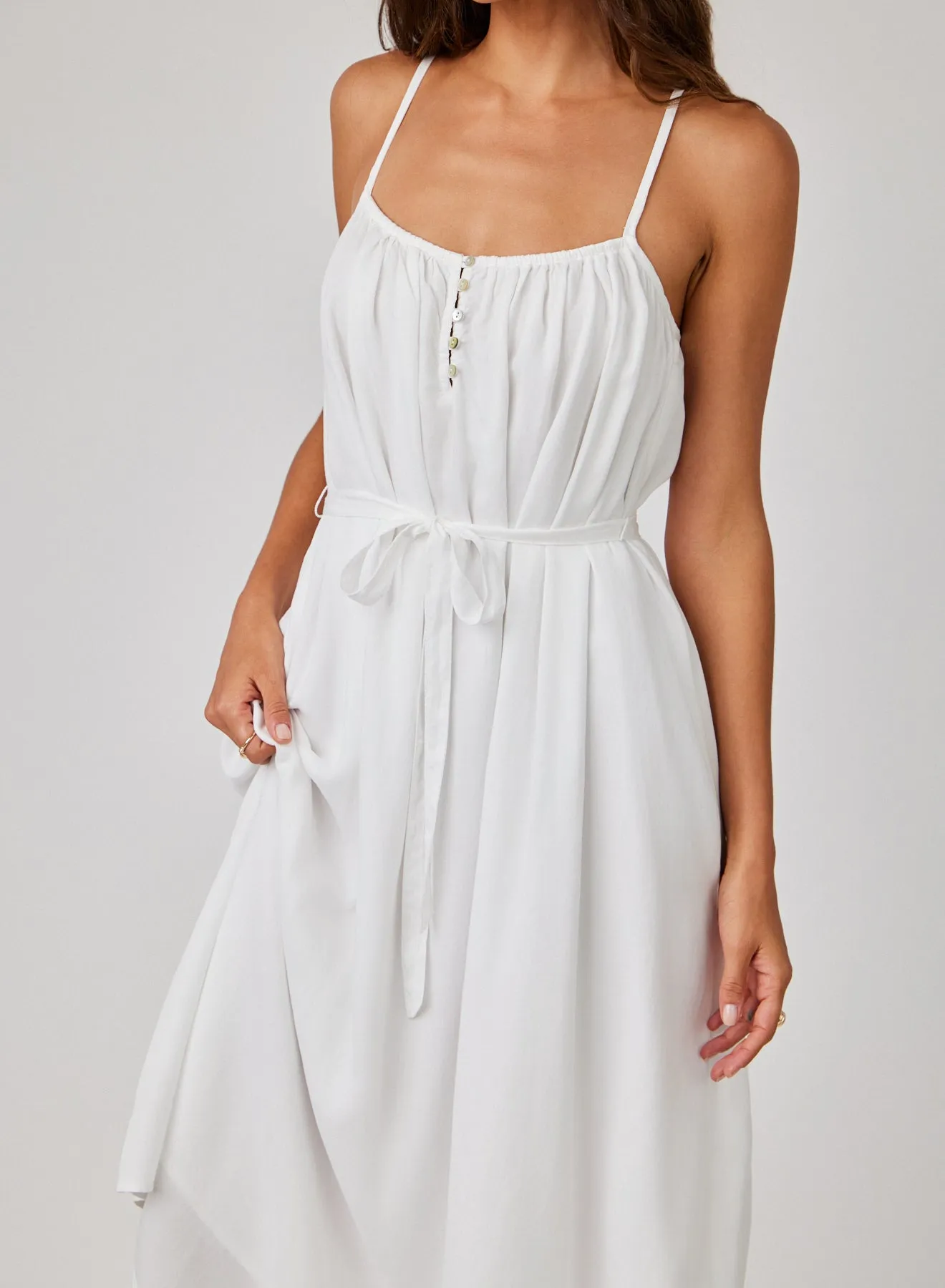 Flowy Cami Maxi Dress - White sold by Bella Dahl product image thumbnail 4