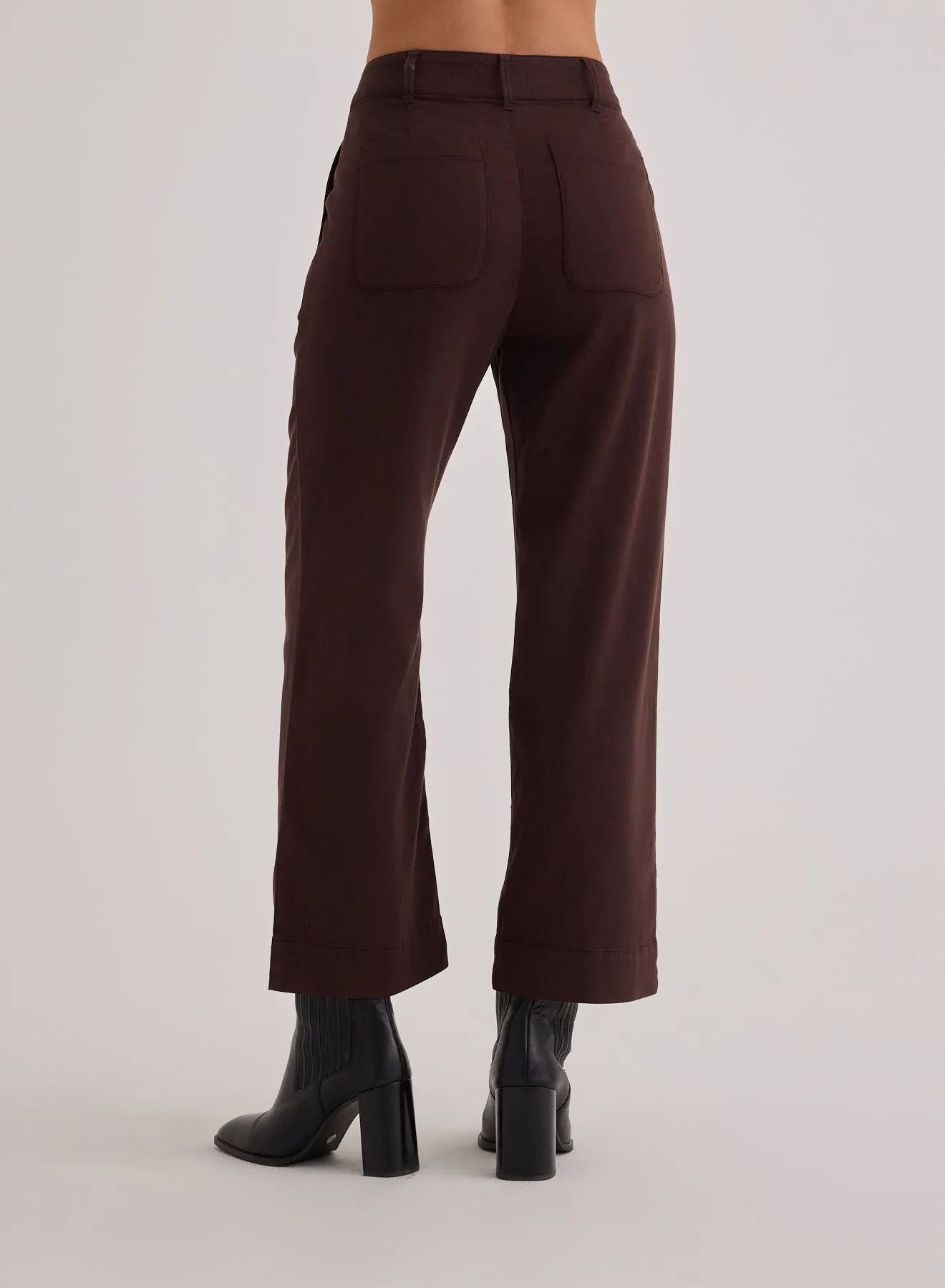 Saige Wide Leg Crop - Deep Espresso sold by Bella Dahl product image thumbnail 3