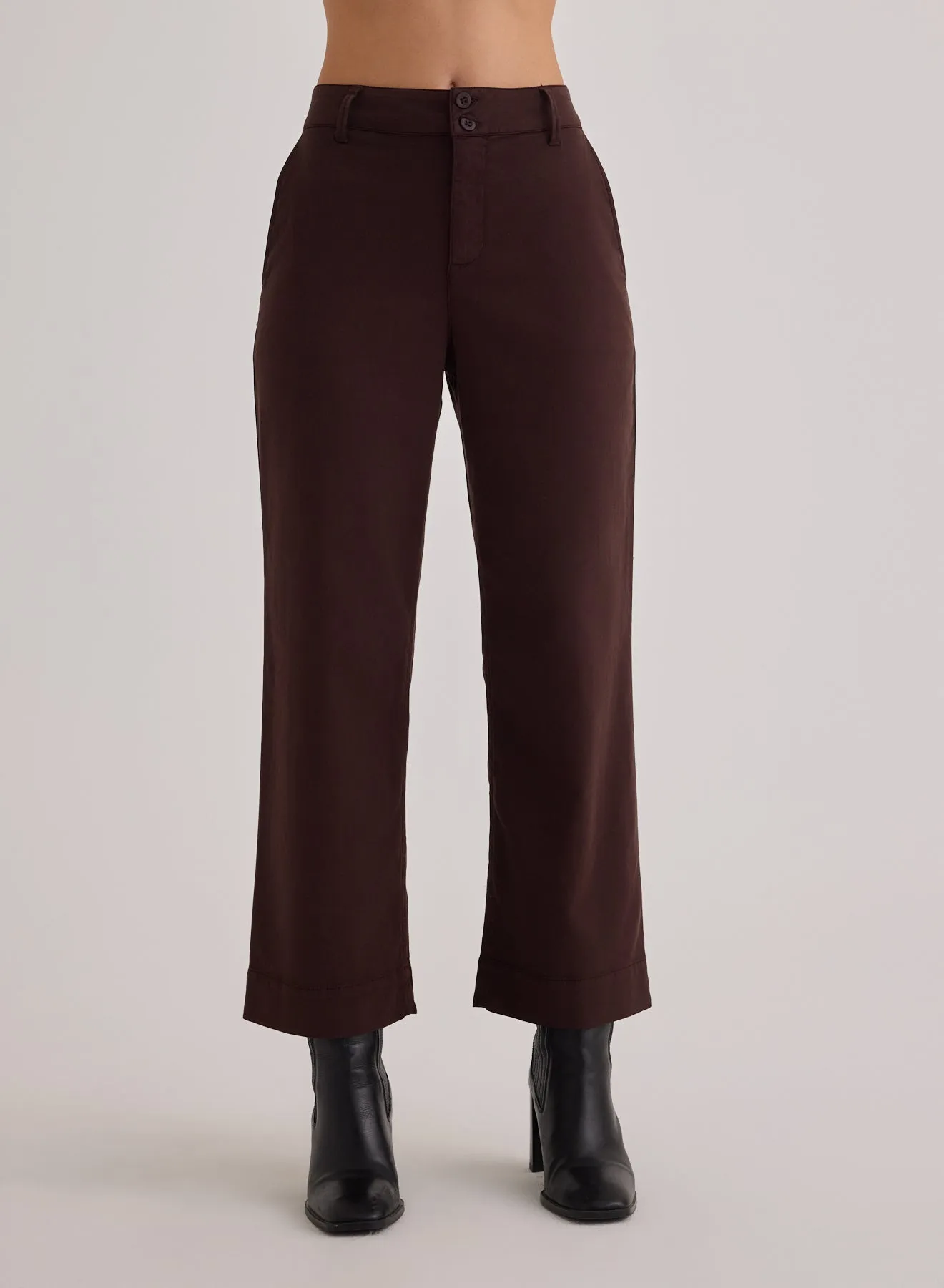 Saige Wide Leg Crop - Deep Espresso sold by Bella Dahl product image thumbnail 2