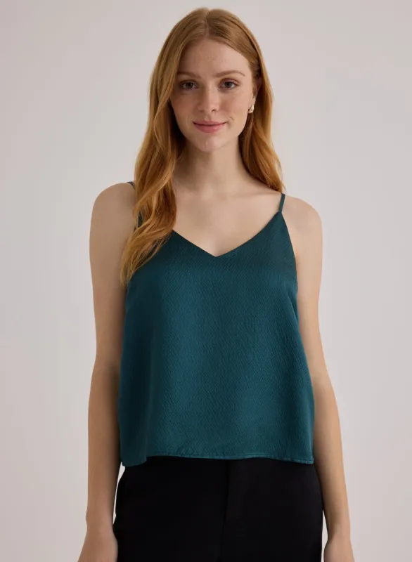 V-Neck Cami - Marine Teal sold by Bella Dahl